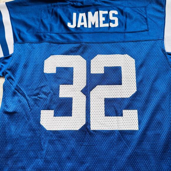 NFL Indianapolis Colts Edgerin James 32 Reebok Kid Blue Footbal Jersey Large VTG - Picture 4 of 9